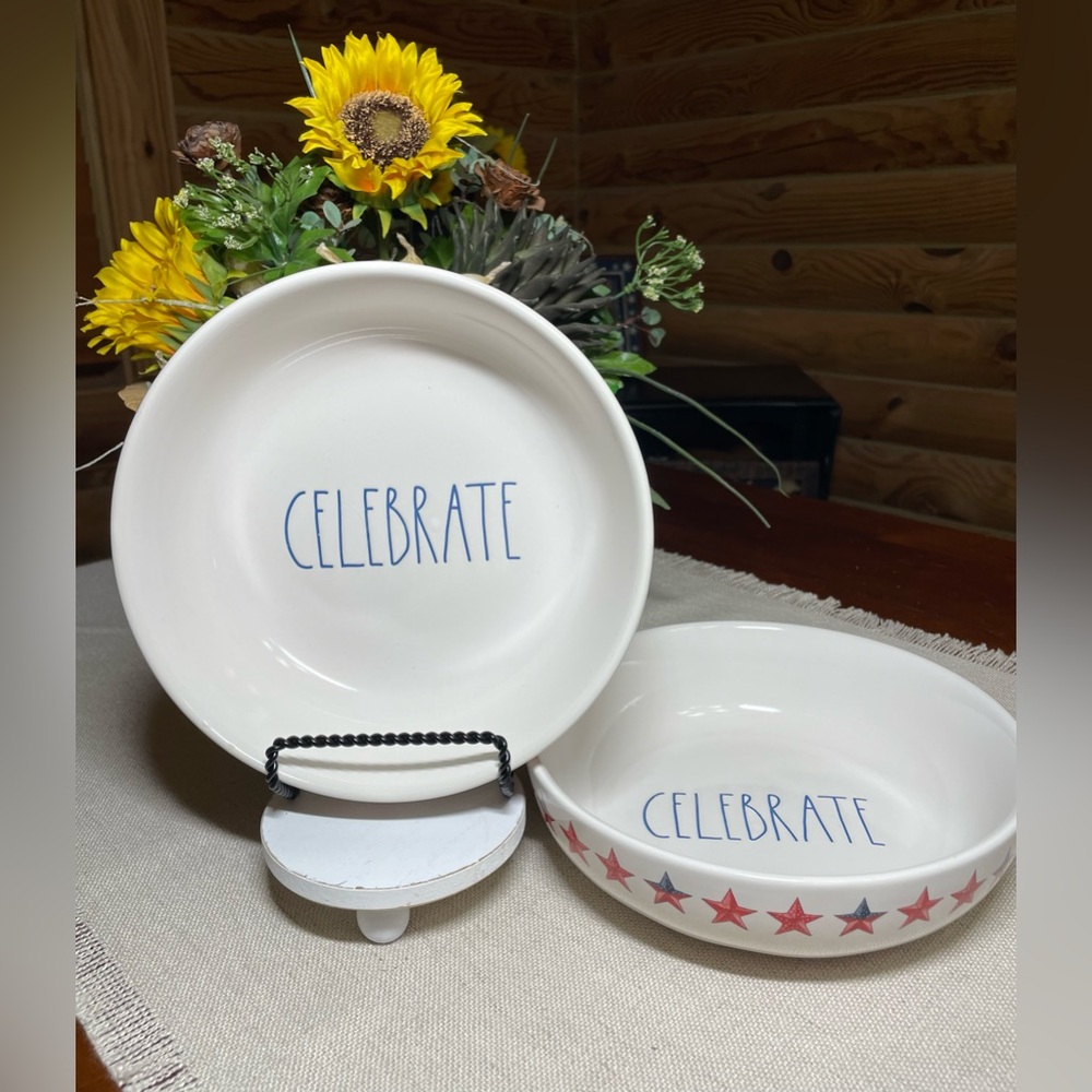 CELEBRATE Patriotic Rae Dunn Bowls * Set of 2